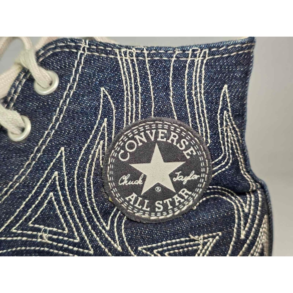 Converse Chuck Taylor All‎ Star Men's Sneakers Size 11 Women's 13 Navy Denim Y2K - Picture 10 of 15